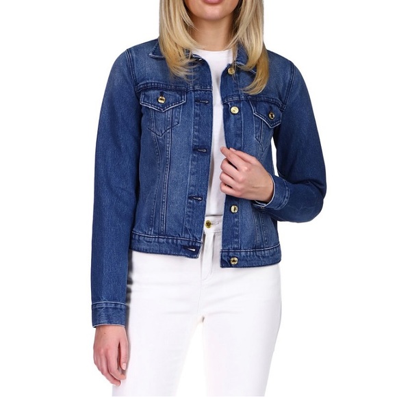 Michael Kors Dark Wash Denim Jacket - Picture 9 of 9